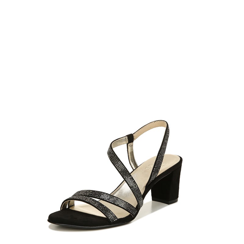 Naturalizer Womens Vanessa2 Rhinestone Embellished Strappy Heeled Sandal ,Black,10W - Image 1